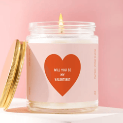 will you be my valentine candle romantic proposal gift valentines day candle for boyfriend girlfriend