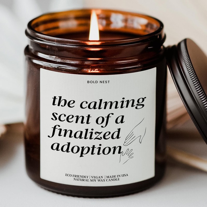 The Calming Scent Of A Finalized Adoption Candle Personalized Gotcha Day Gift New Adoption Celebra 0