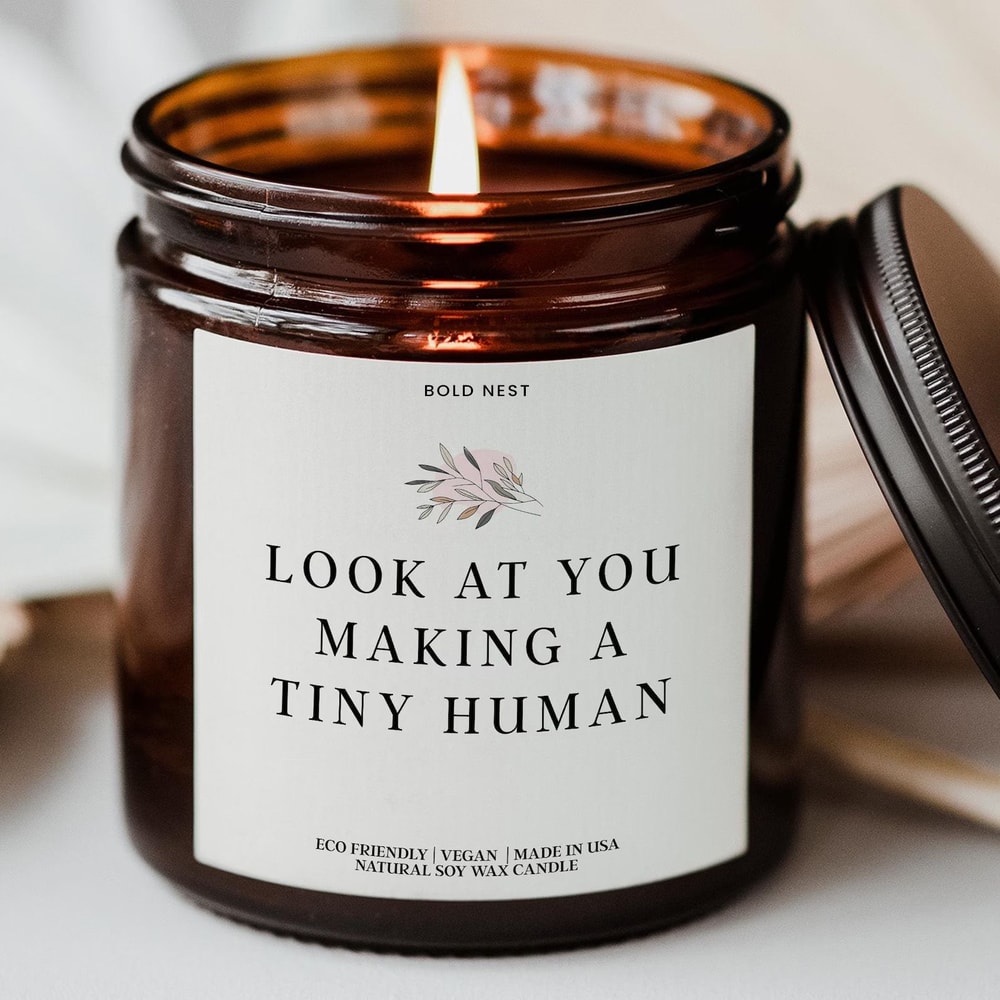 New Mom Gift Candle Personalized Pregnancy Baby Shower Keepsake For MomtoBe First Time Mom Gift B 0