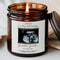 Personalized Pregnancy Announcement Candle Ultrasound Baby Reveal Neutral Modern Baby Announcement 0