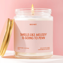 college acceptance candle funny graduation gift going to penn gift college reveal gift student gift