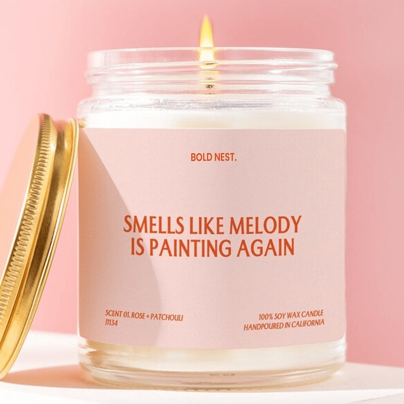 Funny Painting Candle Gift For Artist Personalized Name Candle Creative Hobby Gift Painter Gift Hum 0