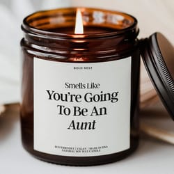 personalized aunt pregnancy announcement candle baby reveal keepsake