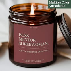 boss mentor superwoman candle gift for boss mentor appreciation promotion keepsake