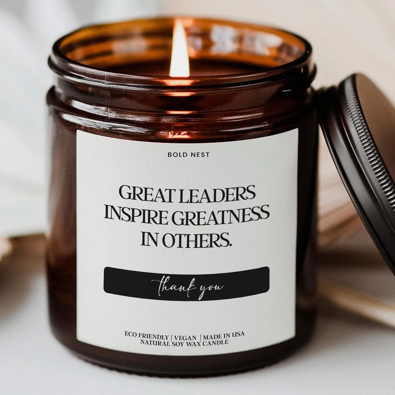 Personalized Leader Appreciation Candle Boss Manager Thank You Promotion Gift 0