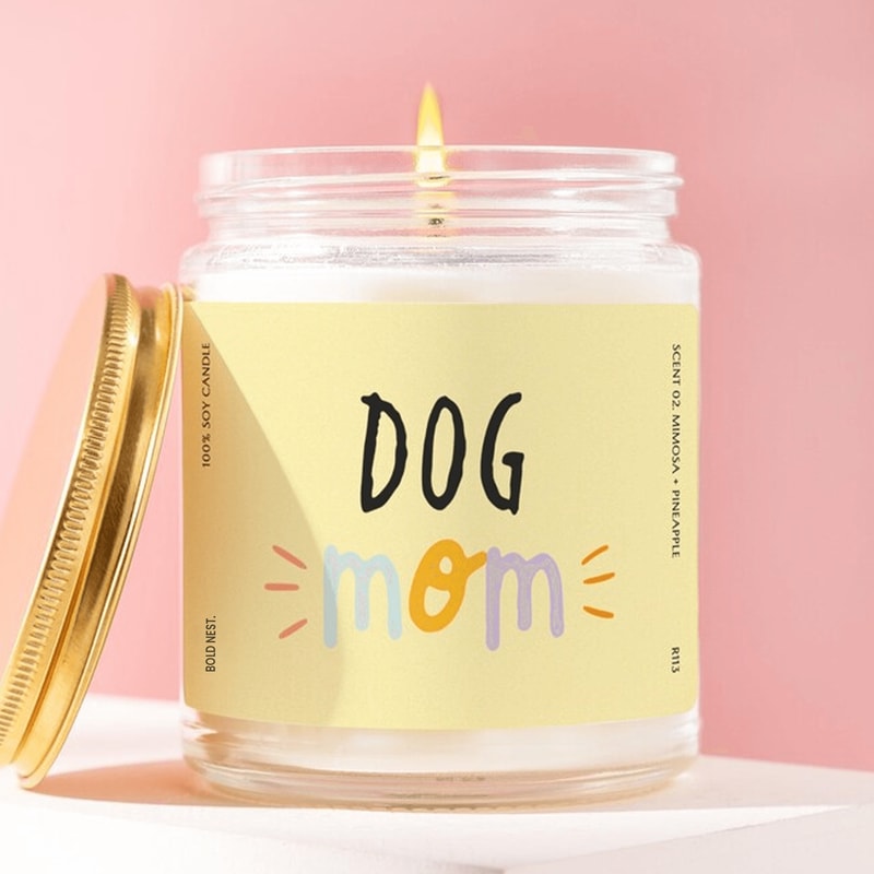 Dog Mom Candle Gift Cute Dog Lover Gift Pet Mom Gift Funny Dog Owner Gift Personalized Dog Candle P 0