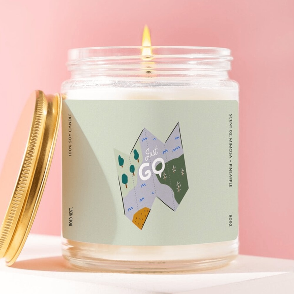Just Go Candle Travel Gift Adventure Gift Wanderlust Gift Traveler Gift Motivational Travel Quote G 0