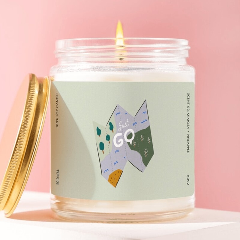 Just Go Candle Travel Gift Adventure Gift Wanderlust Gift Traveler Gift Motivational Travel Quote G 0