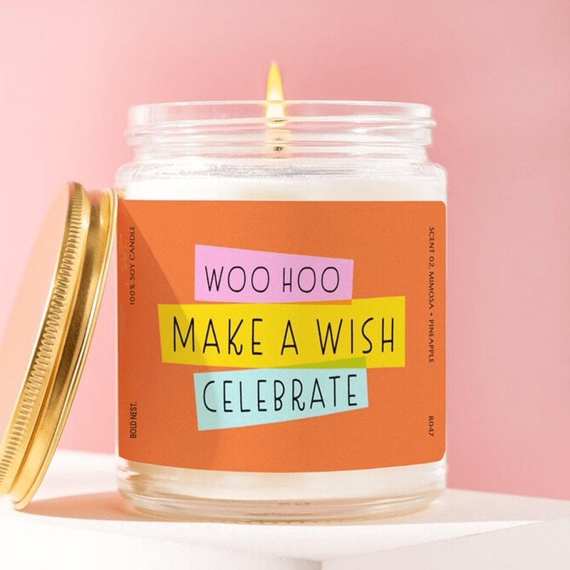 Birthday Candle Make A Wish Candle Celebration Gift Woo Hoo Candle Party Gift Fun Colorful Candle B 0