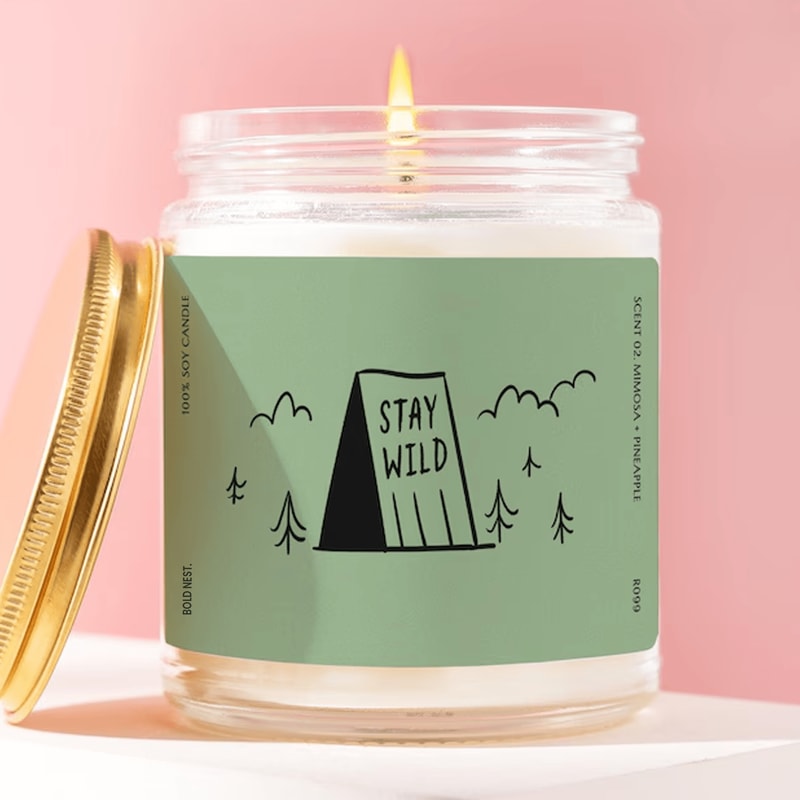 Stay Wild Candle Adventure Gift Camping Candle Nature Lover Gift Minimalist Outdoor Candle Hiking G 0