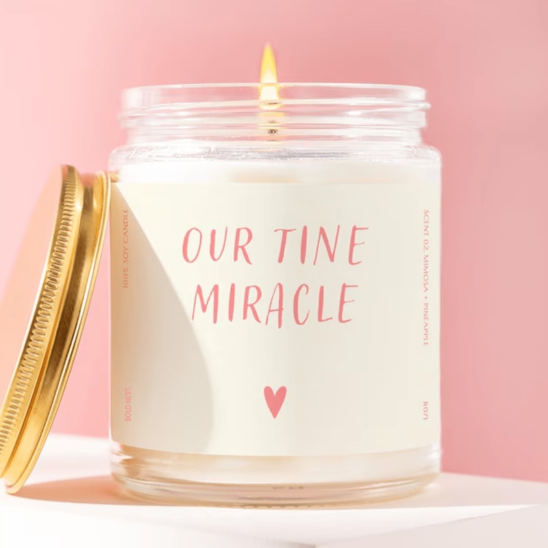 Our Time Miracle Candle Romantic Gift Couple Candle Love Gift Anniversary Gift Minimalist Love Cand 0
