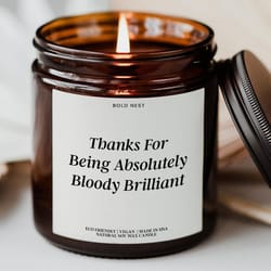 funny thank you candle absolutely bloody brilliant best friend gift