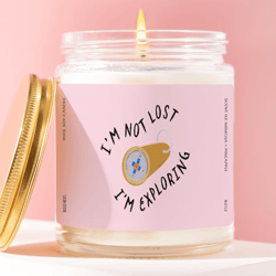 im not lost im exploring candle travel gift adventure candle funny travel gift wanderlust gift explorer gift minimalist