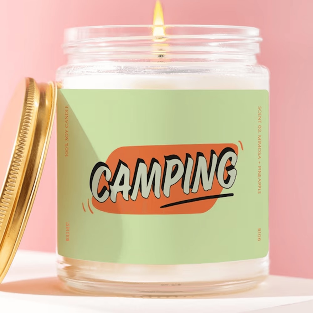 Camping Candle Outdoor Gift Camping Lover Gift Adventure Candle Nature Lover Gift Minimalist Campin 0