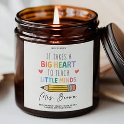 custom teacher appreciation candle personalized summer break thank you gift