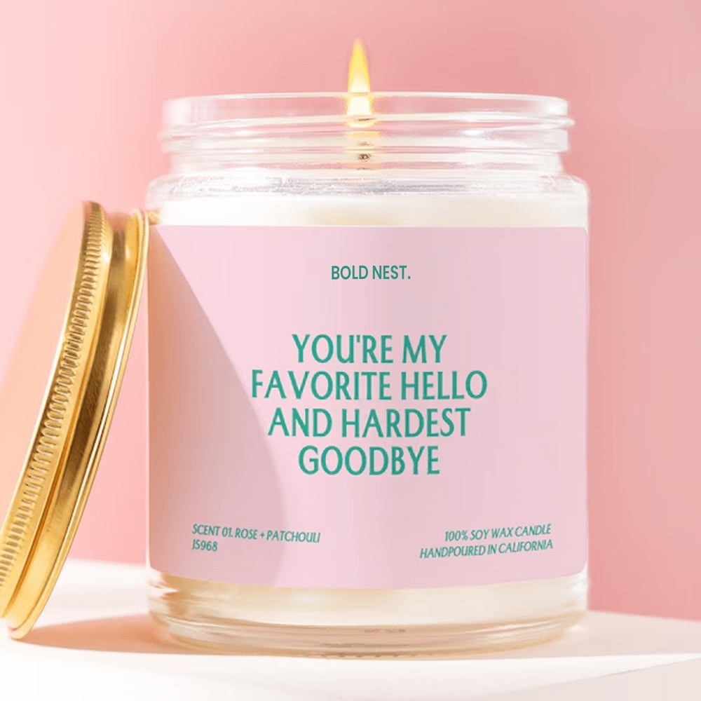 Youre My Favorite Hello And Hardest Goodbye Candle Romantic Gift Couple Gift Long Distance Relation 0
