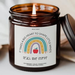 teacher appreciation candle personalized thank you end of year gift from student