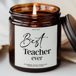 custom best teacher ever appreciation candle personalized thank you gift