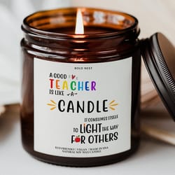 teacher appreciation candle best teacher ever custom thank you gift from student