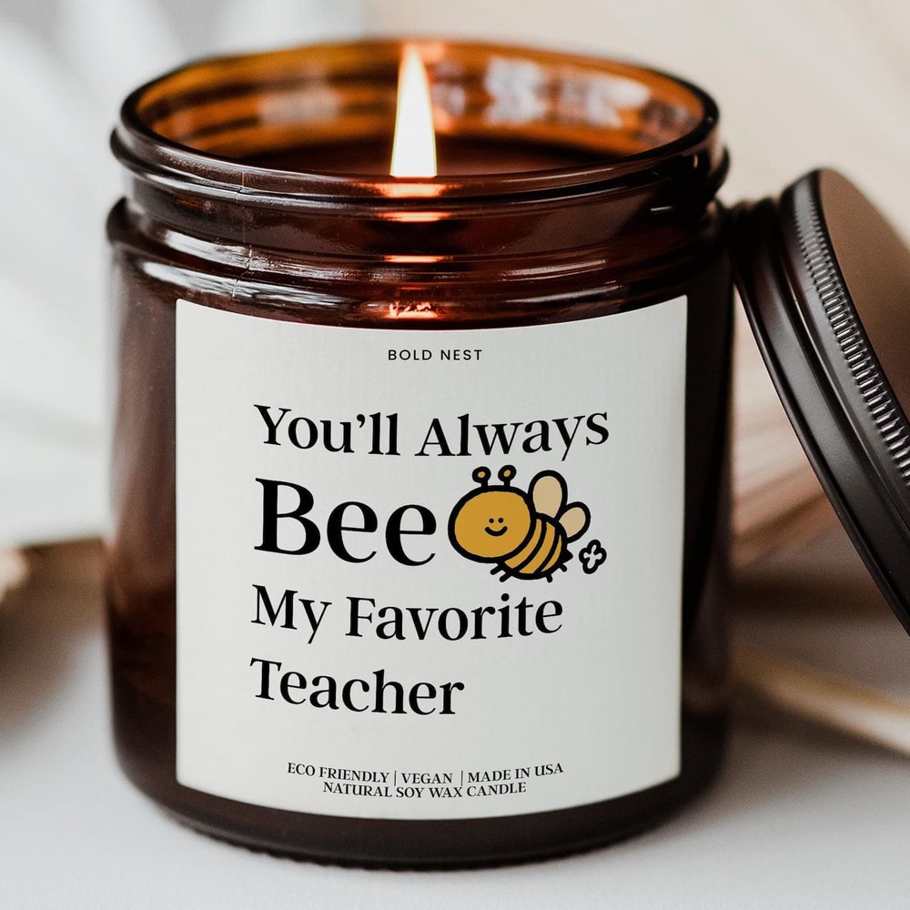 Custom Teacher Gift Candle From Student Teacher Appreciation Thank You Mentor Gift End Of Year Pers 0