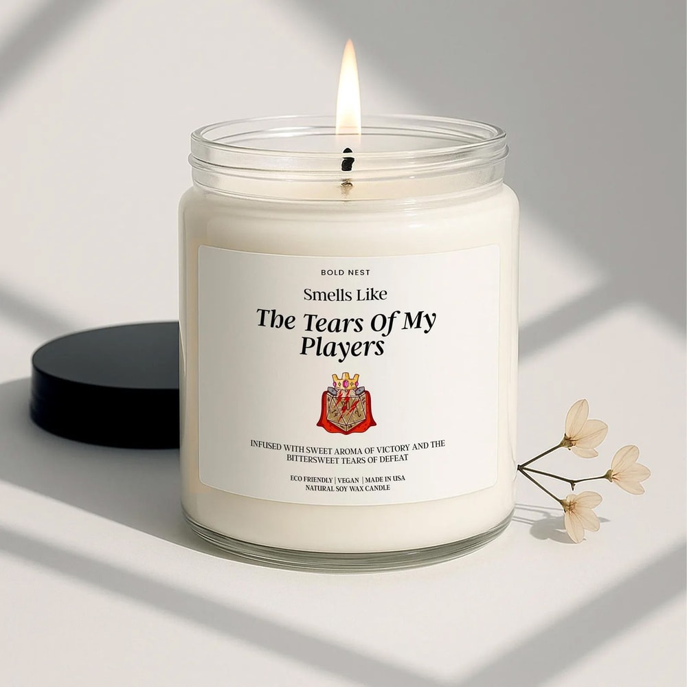 Dungeon Master Candle Gift Funny DM Gamer Candle Smells Like The Tears Of My Players Nerdy DnD Host 0