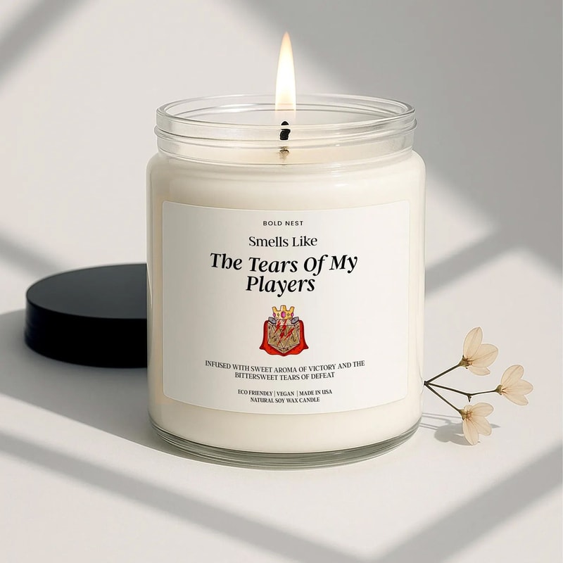 Dungeon Master Candle Gift Funny DM Gamer Candle Smells Like The Tears Of My Players Nerdy DnD Host 0