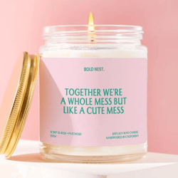 funny couple candle cute mess quote romantic humor candle boyfriend girlfriend gift relationship gift anniversary gift