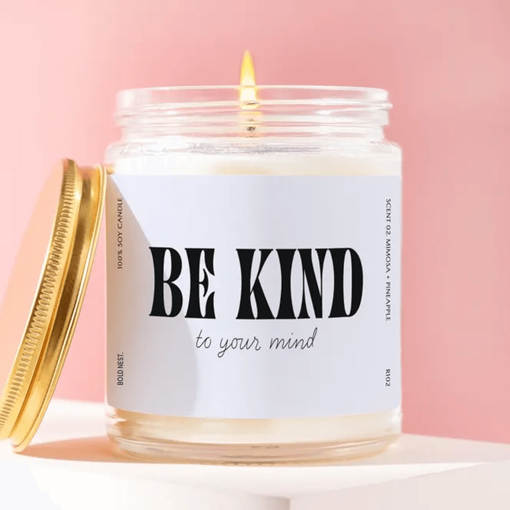 Be Kind To Your Mind Candle Mental Health Gift Self Care Candle Anxiety Gift Mindfulness Candle Ins 0
