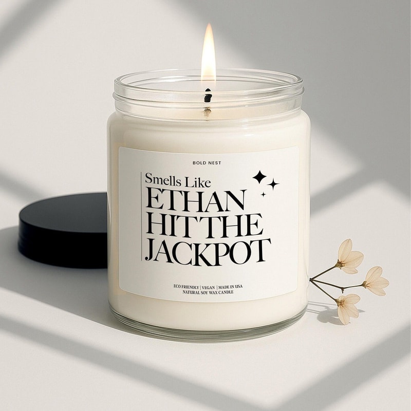 Smells Like Engagement Candle Funny Personalized Engagement Gift Custom Youre Engaged Wedding Bach 0
