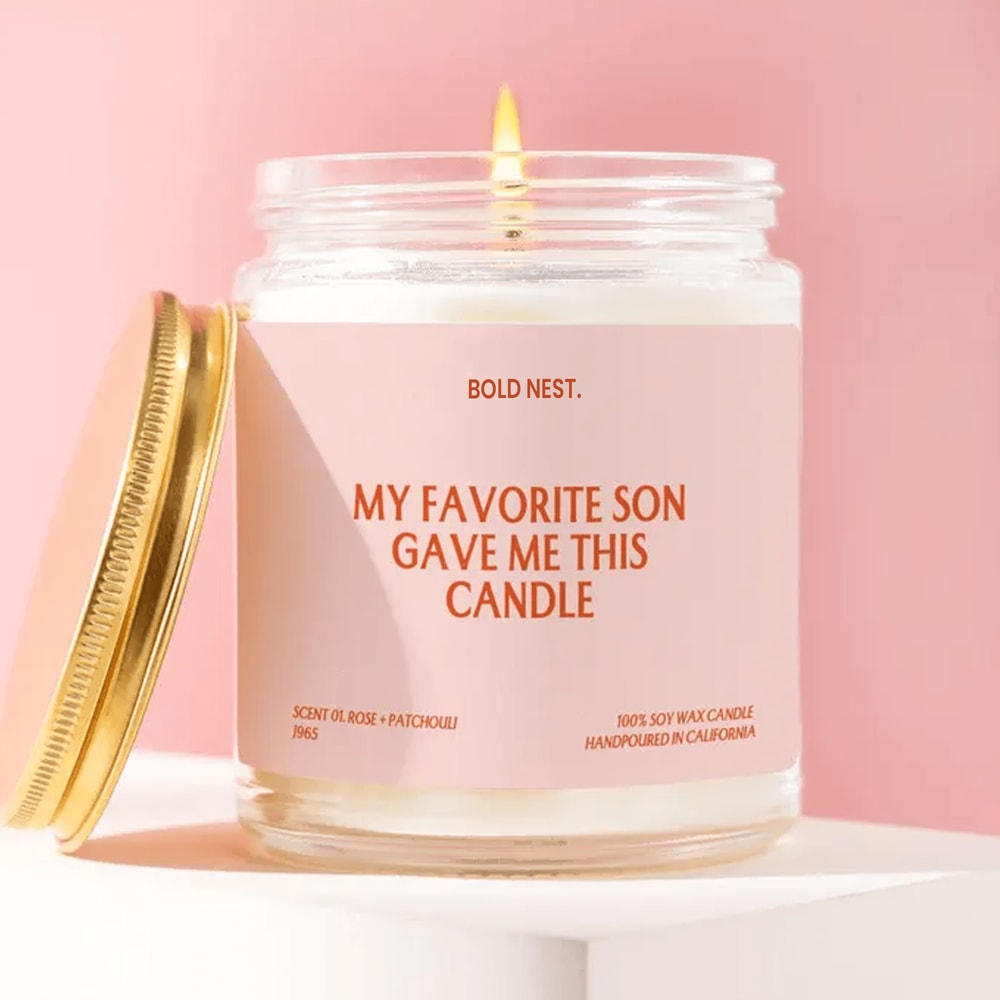 Funny Son Gift Candle My Favorite Son Gave Me This Candle Gift From Son Mom Gift Mother Gift Birthd 0