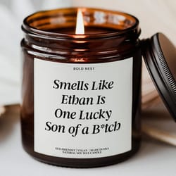 personalized engagement candle funny gift for newly engaged couples custom engagement candle wedding & bachelorette gift