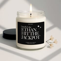 smells like engagement funny candle personalized youre engaged gift for couples wedding & bachelorette candle keepsak