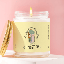 mountain candle gift, hiking lover candle, adventure candle, camping gift, nature lover soy candle
