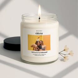 photo candle for bridesmaid proposal personalized bridesmaid gift custom photo candle best friend engagement & wedding