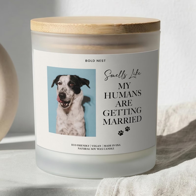 Personalized Engagement Pet Candle Custom Couple Pet Engagement Gift Funny Engagement Party Decor 0