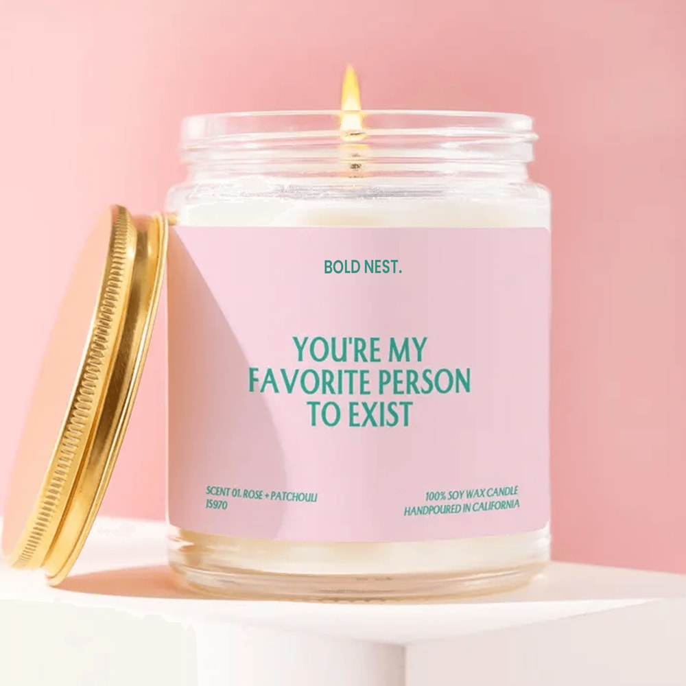 Favorite Person Candle Gift Romantic Soy Candle Boyfriend Girlfriend Gift Cute Love Candle Couple G 0