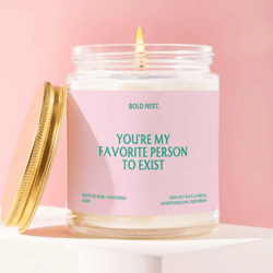 favorite person candle gift, romantic soy candle, boyfriend girlfriend gift, cute love candle, couple gift