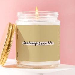 inspirational candle gift, positive quote candle, motivation candle, self care soy candle, affirmation candle