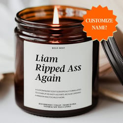 custom name fart candle funny personalized dad gift light when name farts gag candle for fathers day birthday from kids