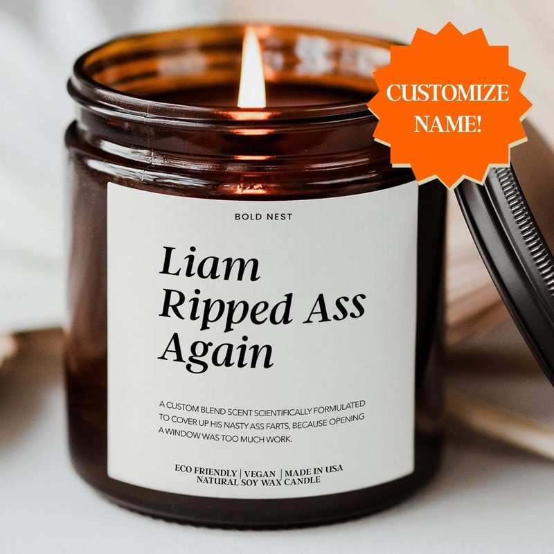 Custom Name Fart Candle Funny Personalized Dad Gift Light When Name Farts Gag Candle For Fathers Da 0