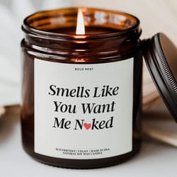 smells like you want me naked funny romantic candle personalized intimate gift for boyfriend husband partner valentine