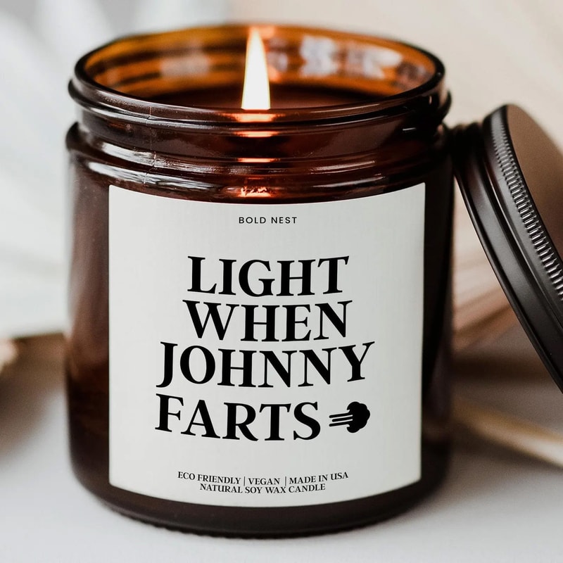 Personalized Light When Name Farts Candle Funny Coworker Gift Gag Candle For Best Friend Boss Offic 0