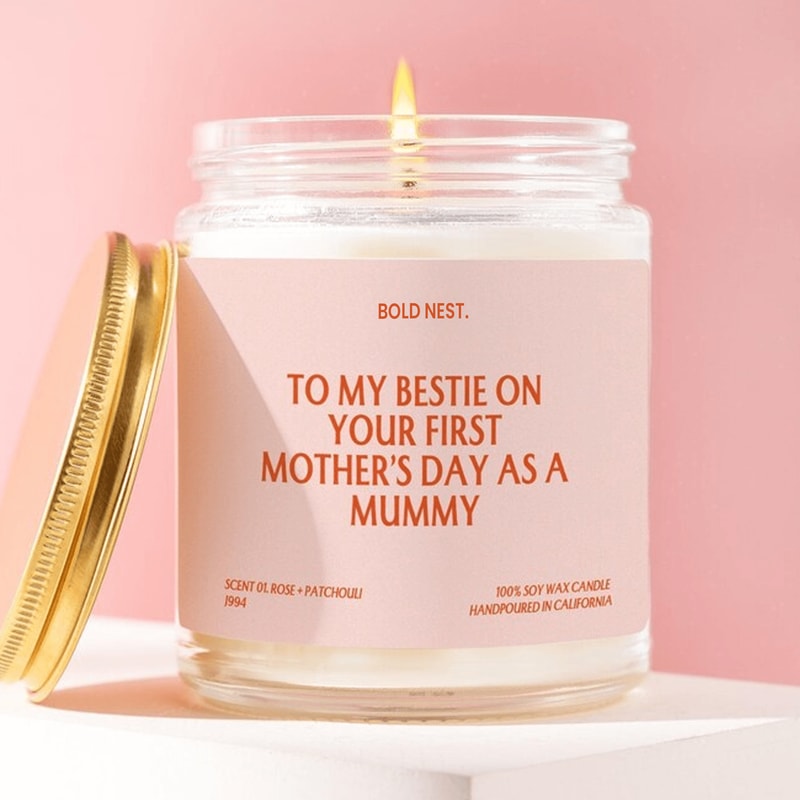 First Mothers Day Candle Gift Bestie Mom Gift New Mom Candle Mothers Day Soy Candle For Friend 0