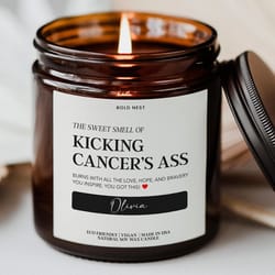 smells like hope funny cancer support candle cheer up gift for patient survivor friend get well soon recovery
