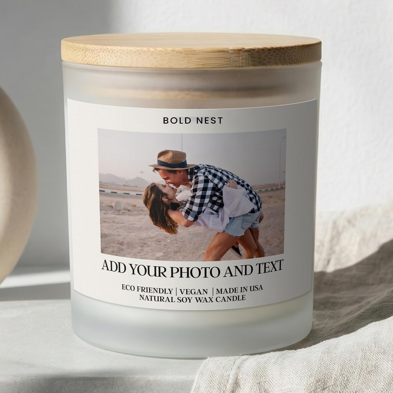 Custom Photo Candle Bridesmaid Proposal Personalized Picture Candle Gift For Her Engagement Birthda 0