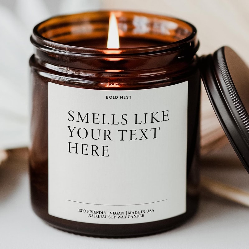 Custom Smells Like Candle Personalized Funny Gift For Friend Birthday Bridesmaid Teacher Coworker S 0
