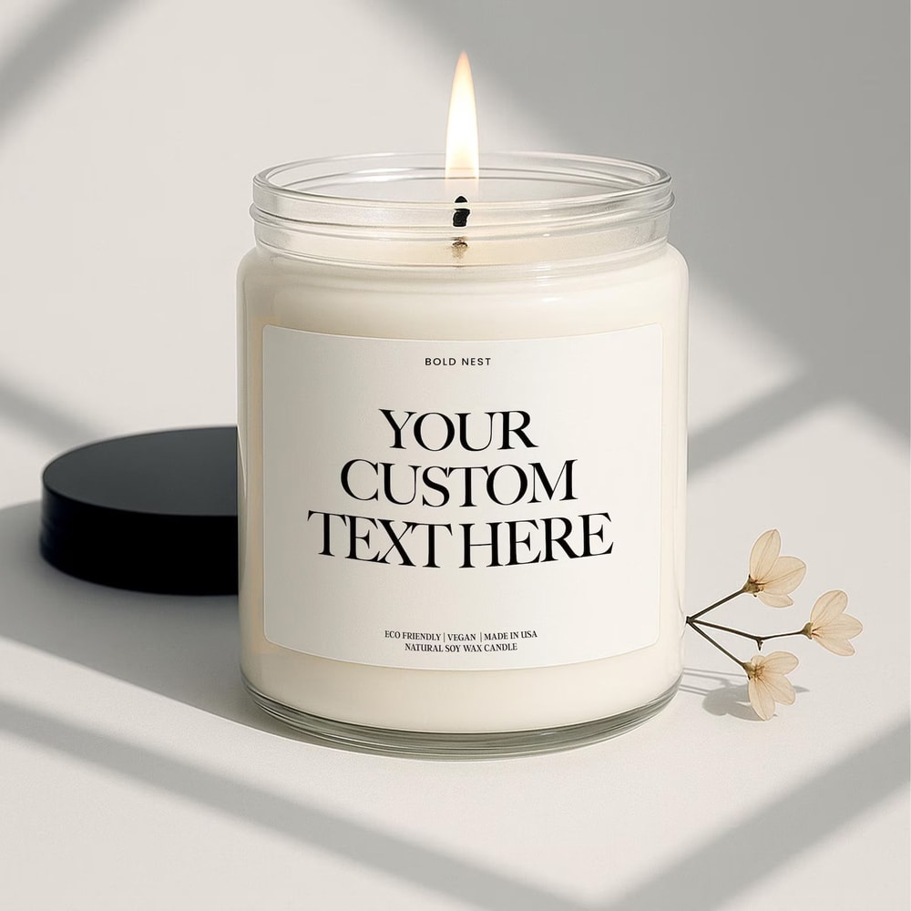 Smells Like Add Your Text Here Custom Candle Personalized Funny Gift Candle Birthday Bridesmaid Wed 0