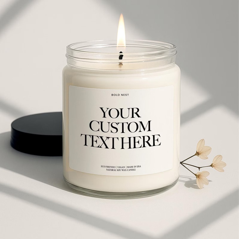 Smells Like Add Your Text Here Custom Candle Personalized Funny Gift Candle Birthday Bridesmaid Wed 0