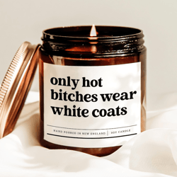 funny white coat candle, medical student gift, white coat ceremony gift, future doctor graduation candle