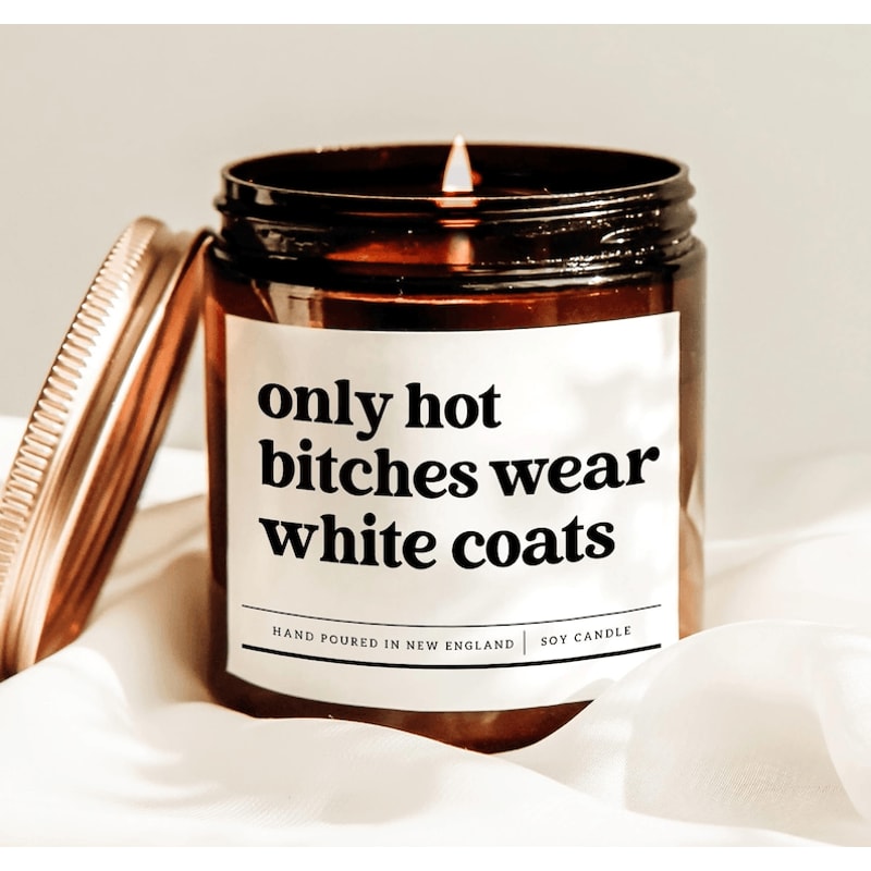 Funny White Coat Candle Medical Student Gift White Coat Ceremony Gift Future Doctor Graduation Cand 0